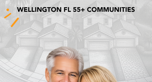 Buena Vida vs Mayfair Wellington FL 55+ communities comparison image featuring couple holding house keys